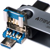 Patriot Trinity - Niewielki pendrive z kompletem złączy USB