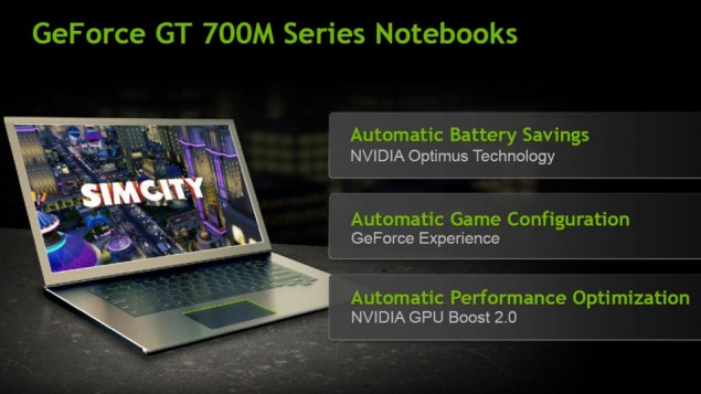 NVIDIA prezentuje mobilne GeForce 700M