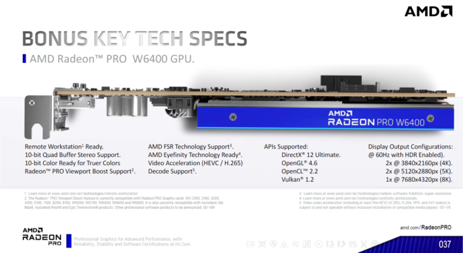 AMD Radeon PRO W6400, Radeon PRO W6500M oraz Radeon PRO W6300M - debiut układów NAVI 24 do profesjonalnych zadań [17]