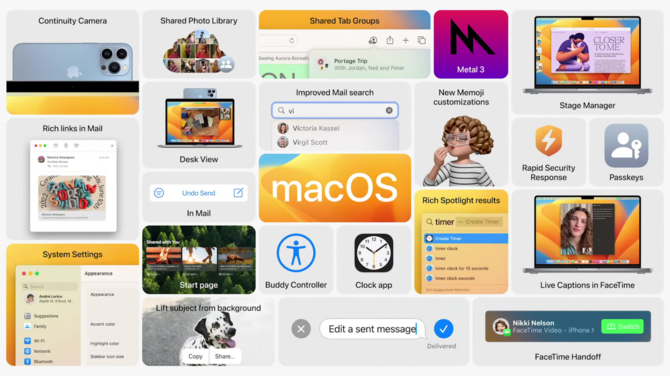 Apple MacBook Air z procesorem M2 oraz nowości systemu macOS Ventura - przegląd informacji wprost z WWDC 2022 [15]