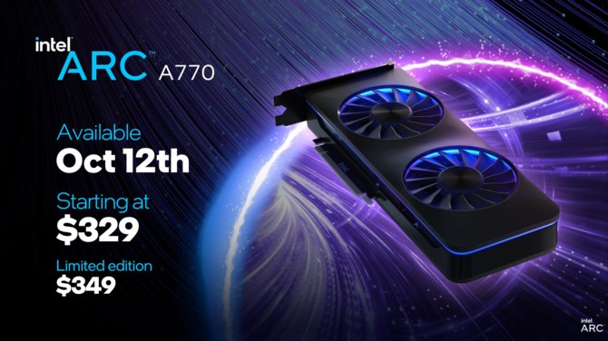 Intel ARC A770 oraz ARC A750 zadebiutują na rynku w tym samym czasie - producent ogłosił ceny kart graficznych [4]