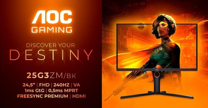 AOC GAMING 25G3ZM/BK - e-sportowy monitor Full HD o wysokim kontraście i odświeżaniu 240 Hz [1]