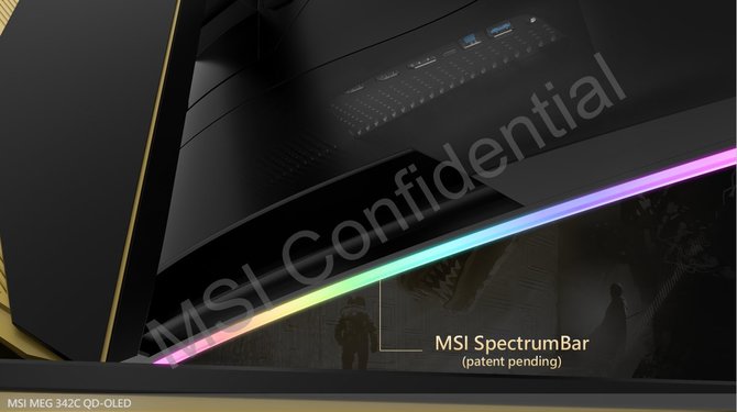MSI MEG 342C - ultrapanoramiczny monitor do gier z ekranem QD-OLED otrzyma nową wersję z HDMI 2.1 oraz SpectrumBar [2]