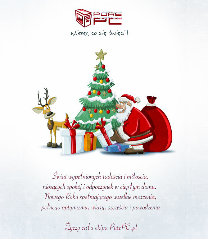 Wesołych Świąt Bożego Narodzenia i szczęśliwego Nowego Roku 2023 Redakcja PurePC życzy czytelnikom... [1]