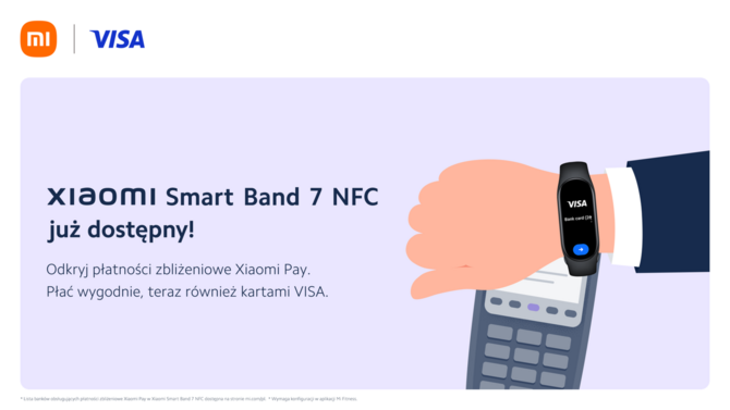Xiaomi Smart Band 7 NFC debiutuje w Polsce. Znamy jej cenę oraz rozszerzoną listę obsługiwanych banków [2]
