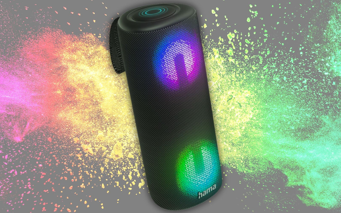 Hama Pipe 3.0 - premiera nowego przenośnego głośnika Bluetooth 5.0 z podświetleniem RGB i certyfikatem wodoodporności IPX5. [1]