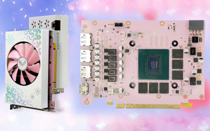Zephyr GeForce RTX 3060 Ti - niereferencyjna karta graficzna z niecodziennym różowym laminatem [1]