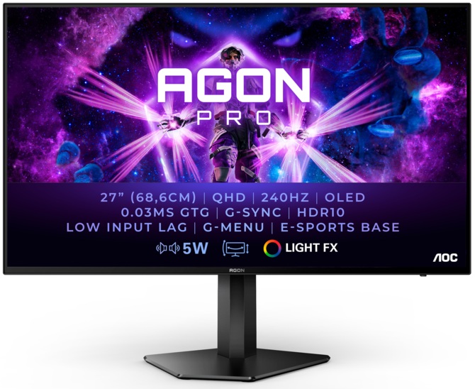 AOC AGON AG276QZD - firma prezentuje 27-calowy monitor OLED o rozdzielczości Quad HD dla graczy [1]