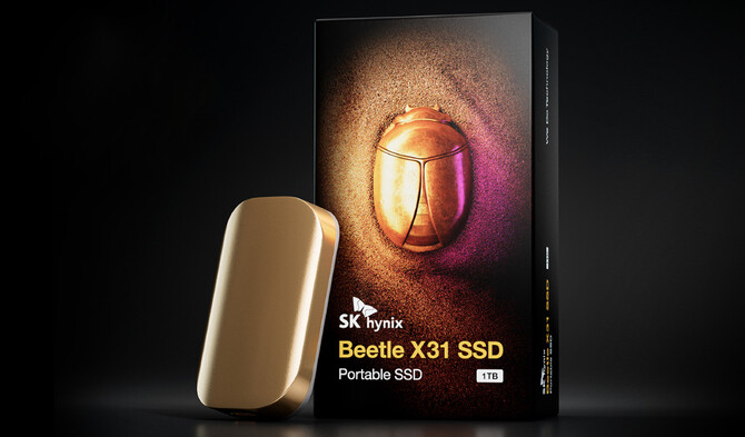 SK hynix Beetle X31 - przenośny dysk SSD o interesującym projekcie, nawiązującym do wyglądu chrząszcza lub żuka [1]