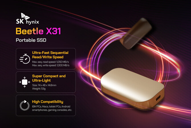 SK hynix Beetle X31 - przenośny dysk SSD o interesującym projekcie, nawiązującym do wyglądu chrząszcza lub żuka [2]