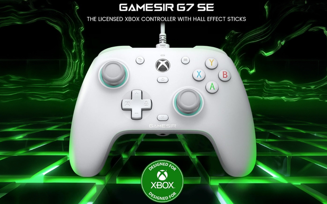 GameSir G7 SE - licencjonowany pad do konsol Xbox, który szanuje portfele klientów. Na pokładzie drążki oparte o czujniki Halla [1]