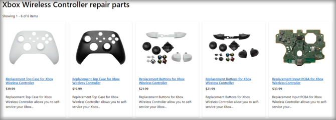 Microsoft startuje ze sprzedażą części zamiennych do kontrolerów Xbox. W ofercie silniczki, drążki i inne [2]