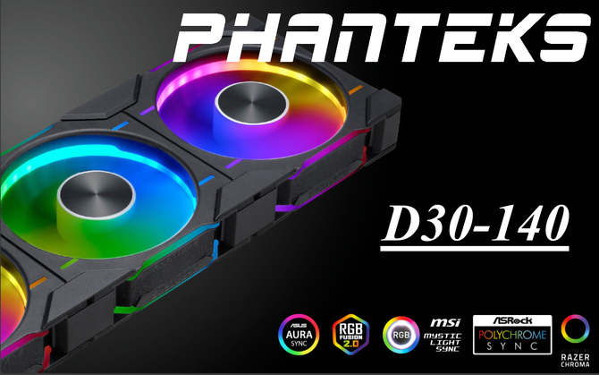 Phanteks rozszerza ofertę o kontrowersyjne wentylatory D30 z podświetleniem LED RGB w rozmiarze 140 mm [1]