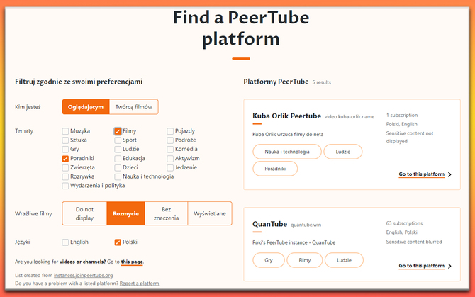 PeerTube - alternatywa dla YouTube. Zdecentralizowana platforma bez reklam i szanująca prywatność użytkowników [2]