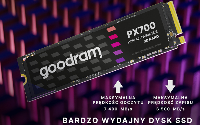 Goodram PX700 - rynkowy debiut szybkiego dysku SSD PCIe 4.0 z grafenowym radiatorem  [1]