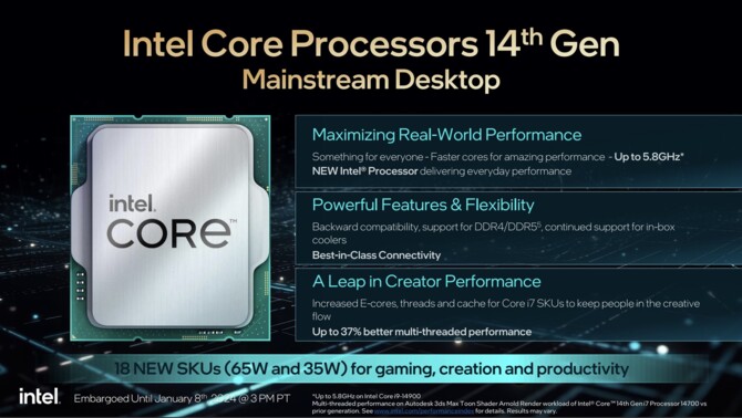 Intel Raptor Lake-S Refresh - oficjalna prezentacja procesorów 14. generacji dla PC, z obniżonymi limitami mocy [2]