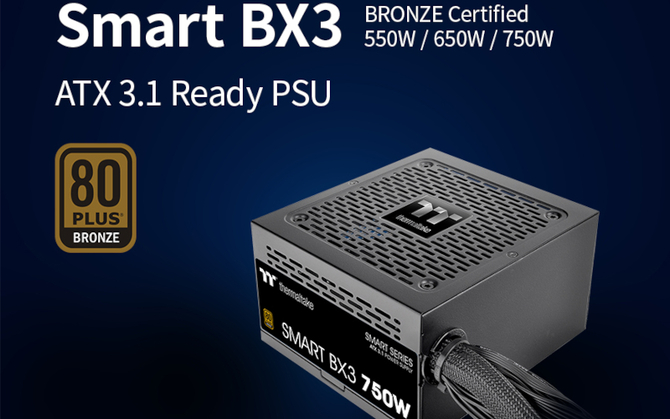 Thermaltake Smart BX3 - zasilacze ATX 3.1 z certyfikatem 80 PLUS Bronze. Tańsza propozycja dla mniej wymagających osób [1]