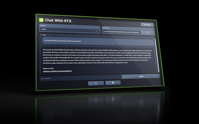 Chat with RTX - nowe narzędzie od NVIDII, które pozwoli stworzyć spersonalizowanego chatbota. Dostępne do pobrania za darmo [1]