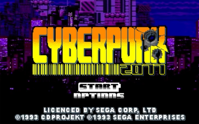 Cyberpunk 2077 na konsoli Sega Mega Drive prezentowałby się świetnie. Nowy retro projekt przedstawia intro i elementy menu [1]