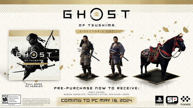 Ghost of Tsushima oficjalnie zmierza na PC. Gra otrzyma wsparcie dla technik NVIDIA DLSS 3, AMD FSR 3 oraz Intel XeSS [7]