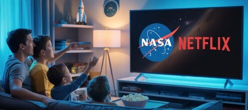 Netflix sięga w kosmos. Materiały NASA+ już latem 2025 z transmisją startów rakiet i widokami Ziemi z ISS