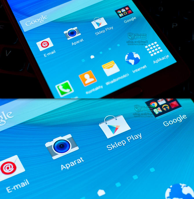 Samsung Galaxy Note 4 - podświetlenie