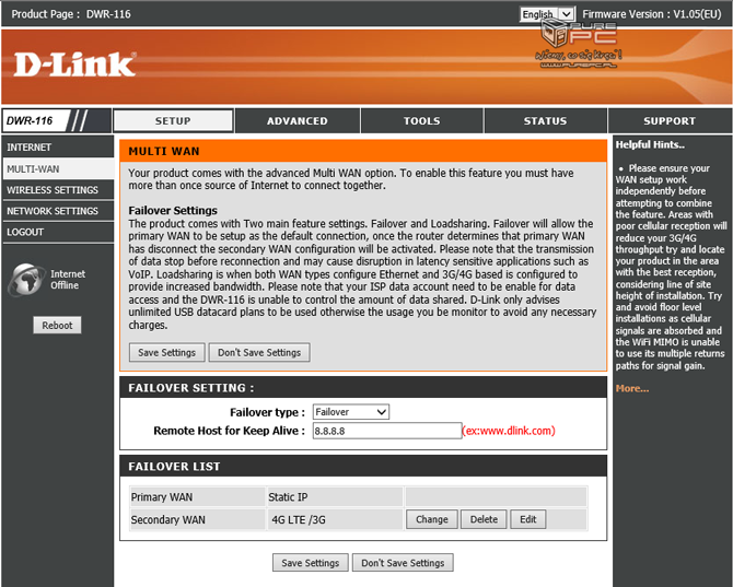 D-Link DWR-116 - software