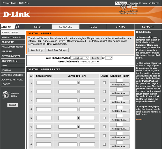 D-Link DWR-116 - software