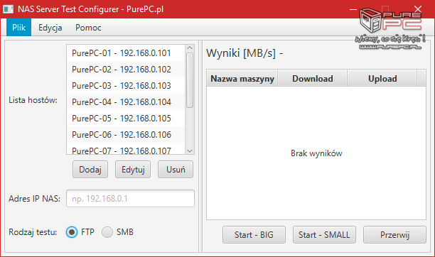 NAS Testing Kit - Configurer