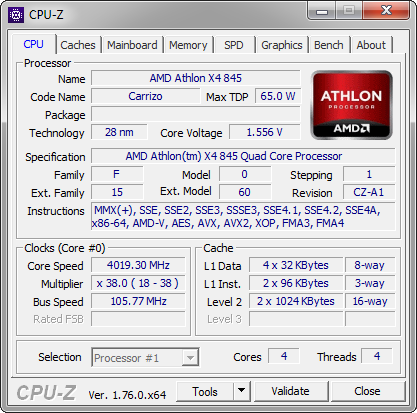 amd athlon x4 845 oc carrizo