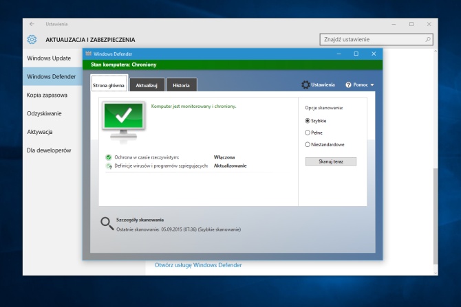 Ochrona Windows - Ustawienia Windows Defender #3