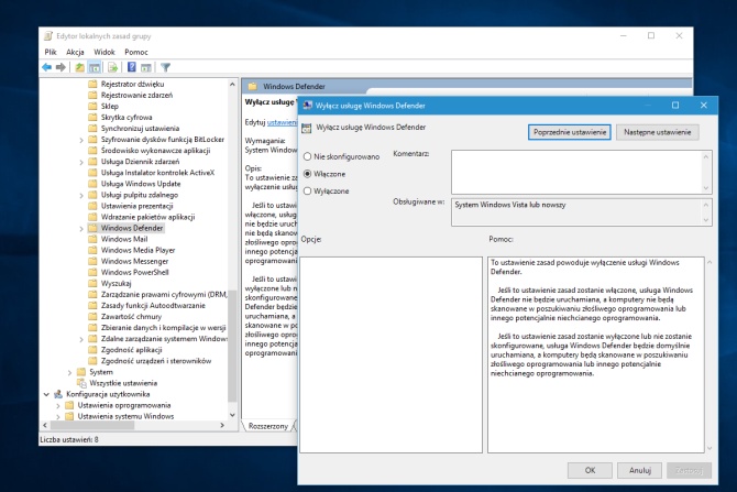 Ochrona Windows - Ustawienia Windows Defender #5