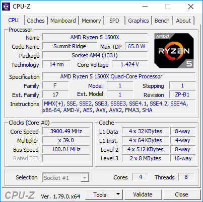 test procesora mad ryzen 5 1500x vs intel core i5-7500