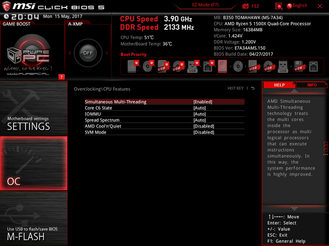 test procesora mad ryzen 5 1500x vs intel core i5-7500