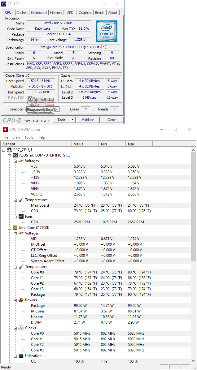 5 GHz overclocking Intel Core i7-7700K Kaby lake