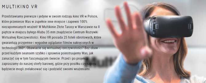 Multikino VR by Samsung - pierwsze w Polsce kino VR