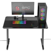 SPC Gear GD100 - Kompaktowe, stabilne i rozsądnie wycenione biurko dla gracza z systemem zarządzania okablowaniem 