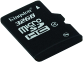 32GB Kingston microSDHC 10 Class 
