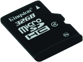 32GB Kingston microSDHC 10 Class