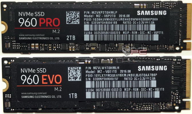 Samsung SSD 960 EVO i Samsung SSD 960 PRO - Specyfikacja [1]