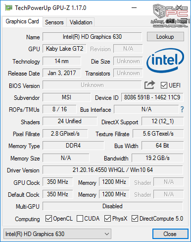 Test GeForce GTX 1050 2GB vs GTX 1050 4GB w laptopach MSI [64]
