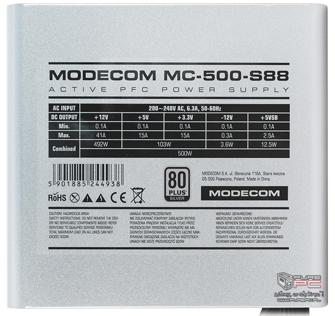 Test Modecom MC-500-S88 Silver - tani i wydajny zasilacz [nc4]