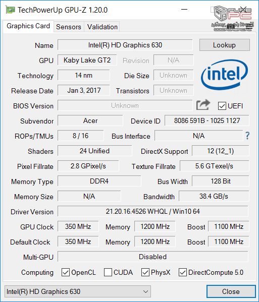 Test Acer Aspire VX5-591G z GeForce GTX 1050 i GTX 1050 Ti [16]