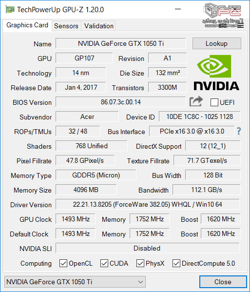 Test Acer Aspire VX5-591G z GeForce GTX 1050 i GTX 1050 Ti [17]