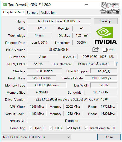 Test Acer Aspire VX5-591G z GeForce GTX 1050 i GTX 1050 Ti [18]