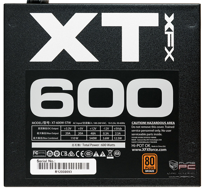 Test zasilacza XFX XT 600W -   Pozornie świetny, a jednak... [nc4]