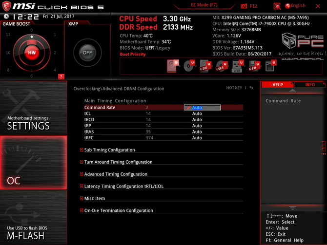 MSI X299 Pro Gaming Carbon AC - Test płyty głównej LGA 2066 [nc19]