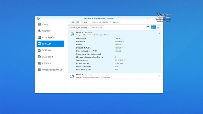 Test dysków Seagate IronWolf NAS w serwerze Synology DS916+ [3]