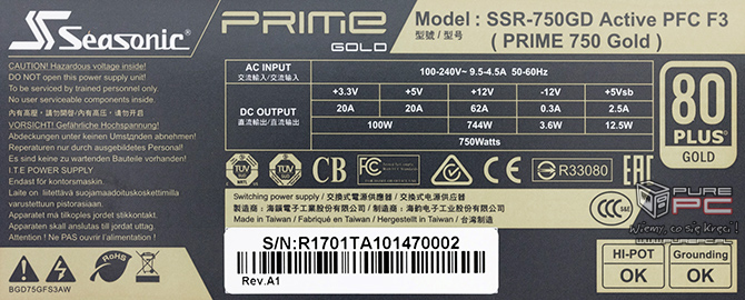Test Seasonic PRIME 750 W Gold - godny następca X-Series KM3 [nc11]