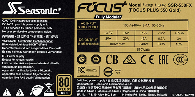 Seasonic Focus Plus Gold 550 W - najlepszy w swojej klasie [nc31]